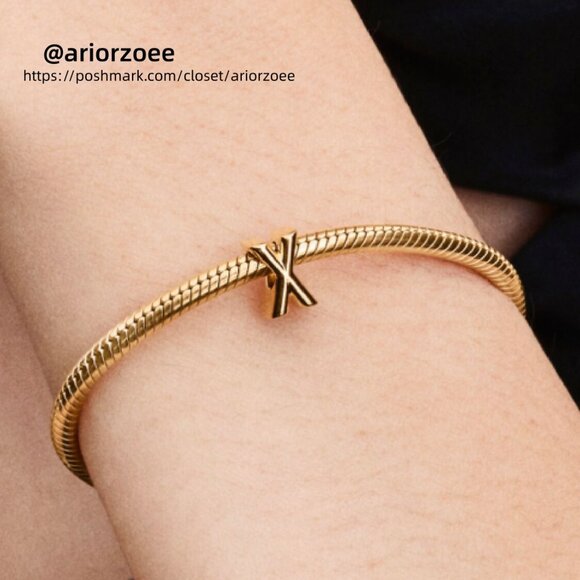 Pandora Letter X Alphabet Charm - Picture 4 of 5